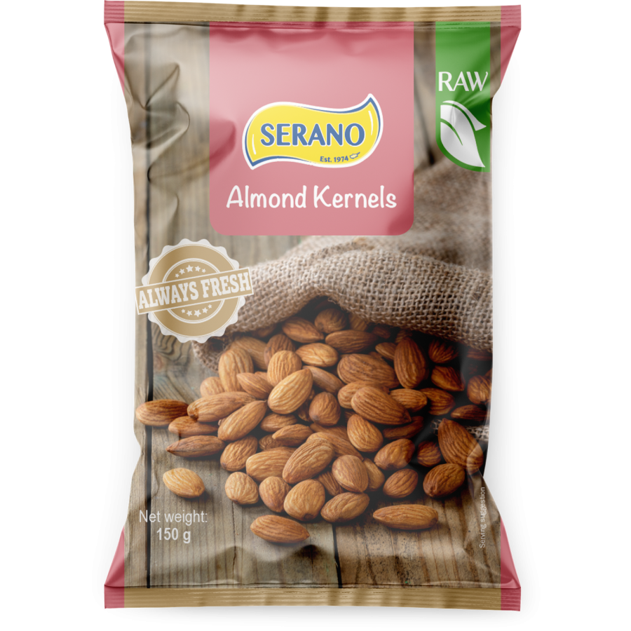 Raw almonds kernels