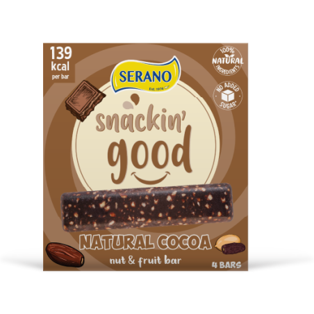Snackin' good natural cocoa bar (x4)