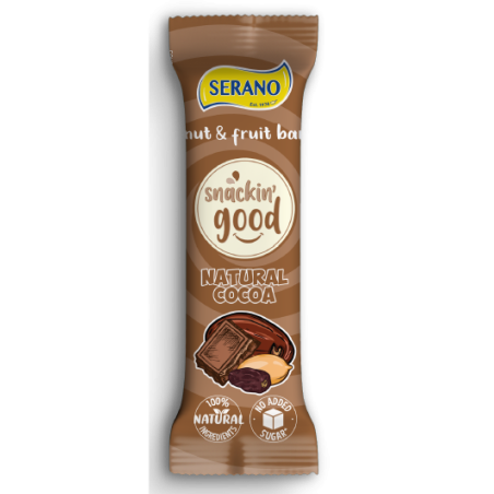 Snackin' good natural cocoa bar