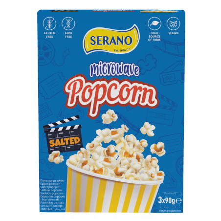 Microwave popcorn salted